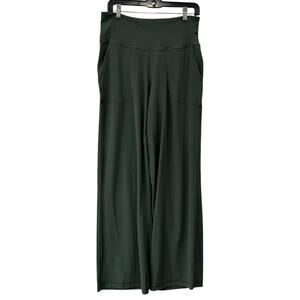 $128 Lululemon Dark Forest Green Align High-Rise Wide-Leg Pant *Short size 10